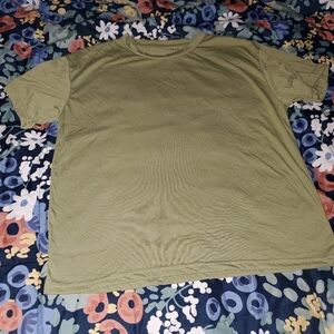 𝅺shein olive green plain tee